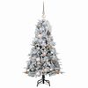 vidaXL Artificial Hinged Christmas Tree White 120 cm PE and PVC
