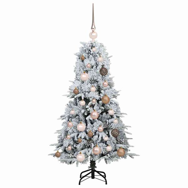 vidaXL Artificial Hinged Christmas Tree White 120 cm PE and PVC
