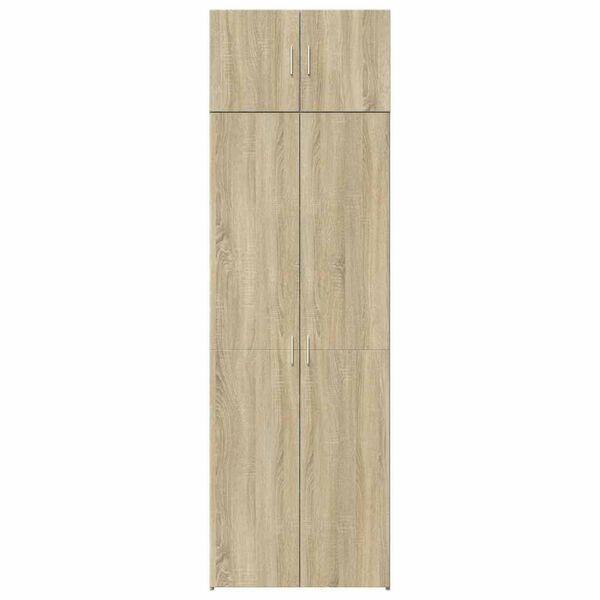 vidaXL Storage Cabinet Sonoma Oak 70x42.5x225 cm Engineered Wood