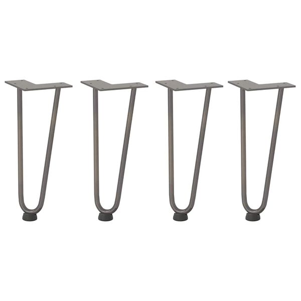 vidaXL Hairpin Legs for Coffee Table 4 pcs Natural Steel 30 cm Solid Steel