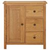 vidaXL Cupboard 70x35x75 cm Solid Oak Wood
