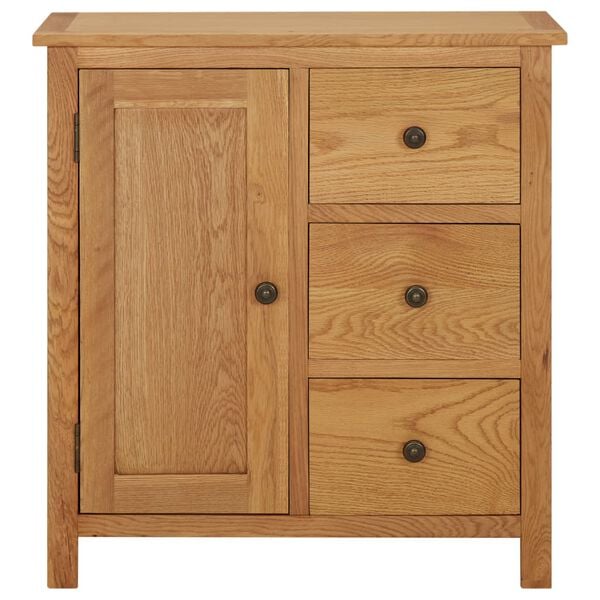 vidaXL Cupboard 70x35x75 cm Solid Oak Wood