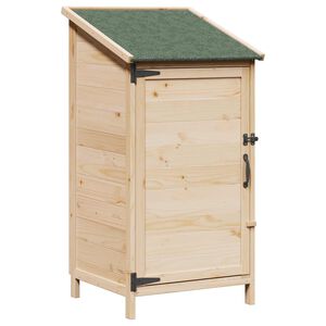 vidaXL Garden Shed with Roof Natural 59 x 56 x 113.5 cm Solid Fir Wood