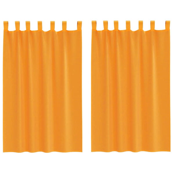 vidaXL Voile Curtains with Loops 2 pcs Orange 140x175 cm