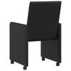 vidaXL Dining Chairs with Wheels 2 pcs Black 57 x 66 x 94 cm