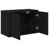 vidaXL Garage Wall Cabinet Black Engineered Wood