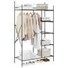 vidaXL Open Wardrobe with Shelf Black 104.5 x 45 x 172 cm Steel