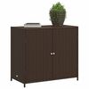 vidaXL Garden Storage Cabinet Brown 83x45x76 cm Poly Rattan