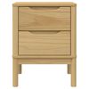 vidaXL Bedside Cabinet FLORO Wax Brown 45x39x57 cm Solid Wood Pine