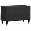 vidaXL TV Cabinet with Drawer Black 70 x 33 x 46 cm Solid Mango Wood