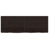 vidaXL Bathroom Countertop Dark Brown 140x50x(2-6) cm Treated Solid Wood