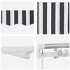 vidaXL Manual Retractable Awning with LED Anthracite&White 450x300 cm