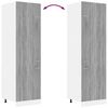vidaXL Refrigerator Cabinet Lyon Grey Sonoma 60x57x207 cm Engineered Wood