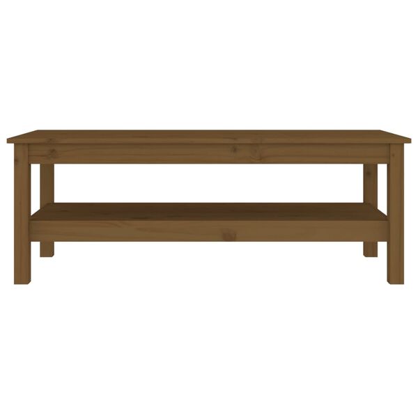 vidaXL Coffee Table Honey Brown 110x50x40 cm Solid Wood Pine
