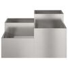 vidaXL Garden Planter Silver 80 x 80 x 48 cm Stainless steel