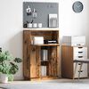 vidaXL Desk with Shelf Old Wood 71.5 x 31.5 x 106.5 cm Engineered Wood