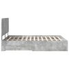 vidaXL Bed Frame Concrete Grey 140 x 190 cm Engineered Wood