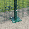 vidaXL Fence Post Green 10 x 1.6 m (16 x 16 mm mesh) Steel and PVC