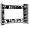 vidaXL 10 Piece TV Cabinet Set Grey Sonoma Engineered Wood