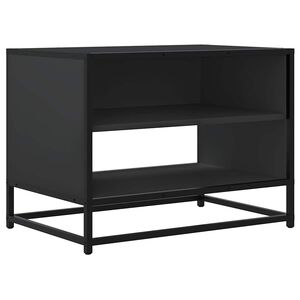 vidaXL TV Cabinet Black 61x40x46 cm Engineered Wood and Metal