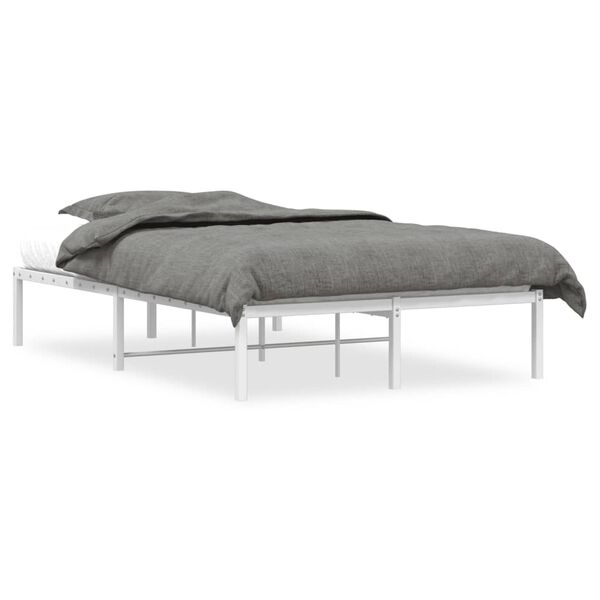 vidaXL Metal Bed Frame without Mattress White 120x200cm