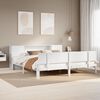 vidaXL Bookcase Bed without Mattress White 200x200cm Solid Wood Pine