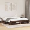 vidaXL Bed Frame without Mattress Brown Oak 200x200 cm Engineered Wood