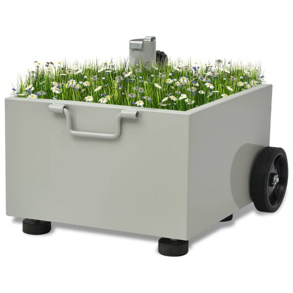 vidaXL Outdoor Umbrella Stand Plant Pot Grey