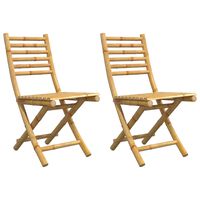 vidaXL Folding Garden Chairs 2 pcs 43x54x88 cm Bamboo