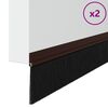 vidaXL Self-adhesive Door Brush Seals 2 pcs Brown 100 cm