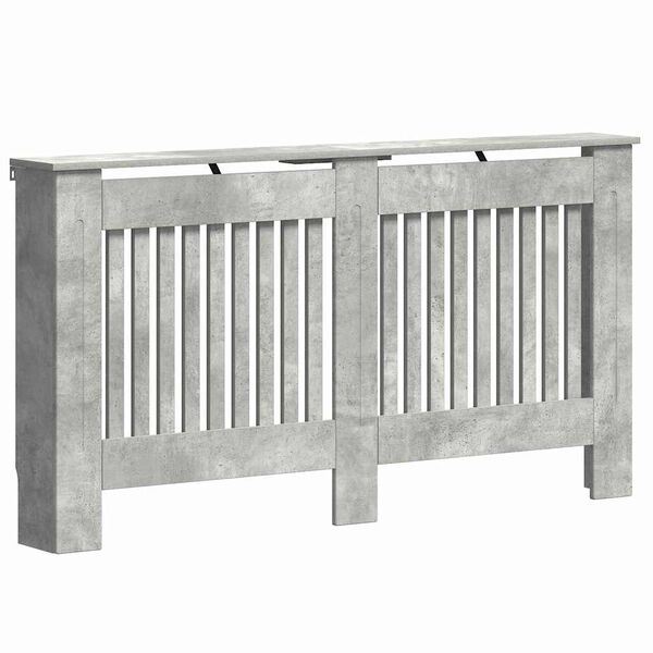 vidaXL Radiator Cover Concrete Grey 152 x 19 x 81.5 cm Engineered Wood