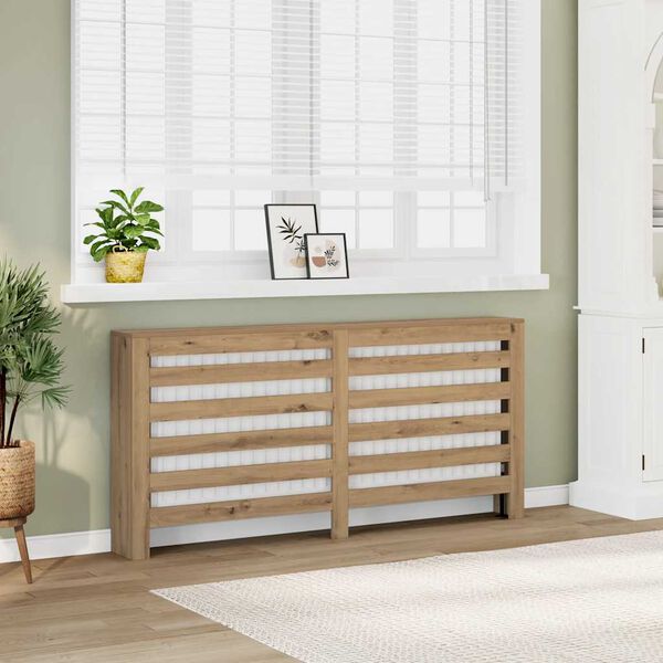 vidaXL Radiator Cover Artisian Oak 149x20x82 cm Engineered Wood