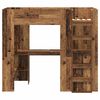 vidaXL Loft Bed Frame with Desk Old Wood 90 x 190 cm Engineered Wood