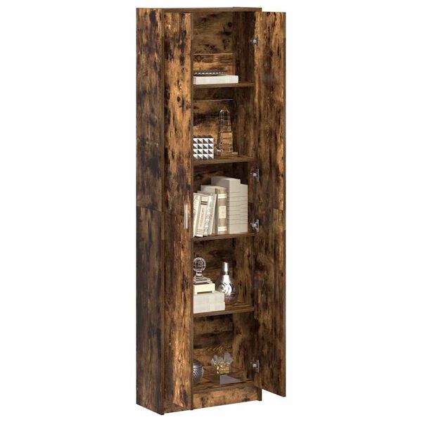 vidaXL Wardrobe with Shelf Smoked Oak 55 x 25 x 189 cm Engineered Wood