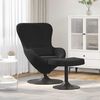 vidaXL Egg Chair with Footstool Black 63 x 73 x 90 cm Velvet