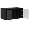 vidaXL Wall Cabinets 2 pcs Black Oak 68 x 37 x 35 cm Engineered Wood