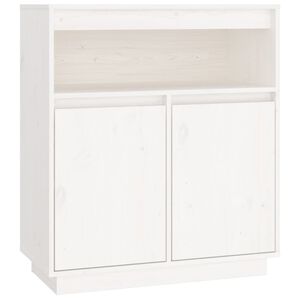 vidaXL Sideboard White 70x34x80 cm Solid Wood Pine