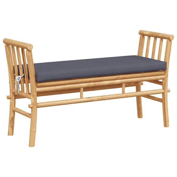vidaXL Garden Bench with Cushion Brown 110 x 38 x 65cm Bamboo