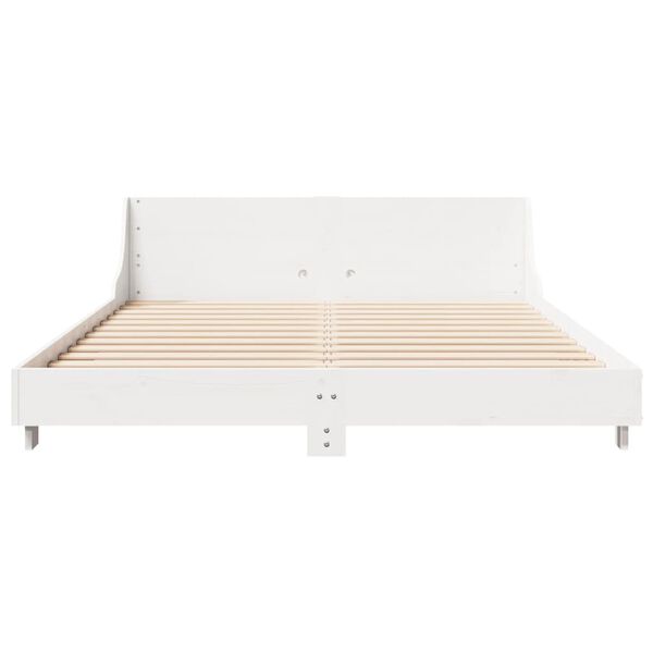 vidaXL Bed Frame without Mattress White 160x200 cm Solid Wood Pine