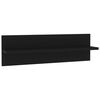 vidaXL Wall Shelf 2 pcs Black 60x11.5x18 cm Engineered Wood