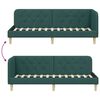 vidaXL Corner Bed Frame with Headboard Dark Green 80 x 200 cm Fabric