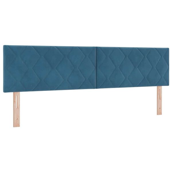 vidaXL Headboard Height Adjustable Dark blue 180 cm Velvet