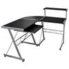 vidaXL Corner Computer Desk Black 132x112x99 cm Engineered Wood