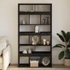vidaXL Book Cabinet 2 pcs Black Oak 100 x 33 x 187.5 cm