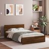 vidaXL Bed Frame without Mattress Brown Oak 135x190 cm Double