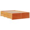 vidaXL Bed Frame without Mattress with Drawers Wax Brown 140x200 cm Solid Wood Pine