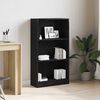vidaXL Bookcase Black Oak 60x24x109 cm Engineered Wood