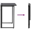 vidaXL Folding Garden Table Black 90x51x75 cm Poly Rattan
