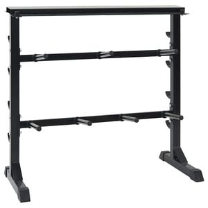 vidaXL Dumbbell Rack Black 99 x 45 x 95.5 cm Powder-coated steel