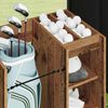 vidaXL Golf Cabinet with Wheel Plain Old Wood 65 x 45 x 98 cm